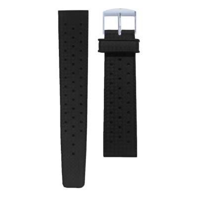 Bracelet Tropic Noir Réglisse Boucle Argent - Gustave & Cie