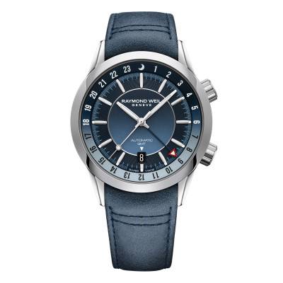 Freelancer GMT 41 mm Watch - Blue Dial 2761-STC-50001 - Raymond Weil