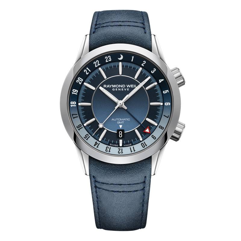 Freelancer GMT 41 mm Watch - Blue Dial 2761-STC-50001 - Raymond Weil