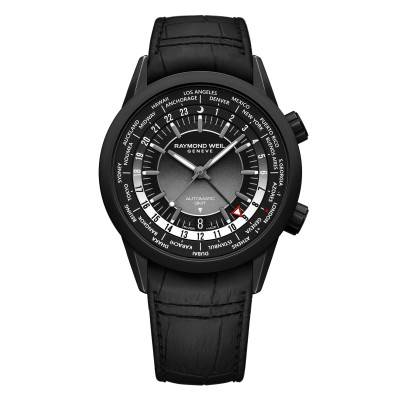 Freelancer GMT 41 mm Watch - Black Dial 2765-BKC-20001 - Raymond Weil
