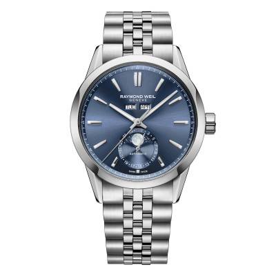 Raymond Weil Freelancer Complete Calendar 40mm Watch - Blue Dial 2766-ST-50001 - Raymond Weil