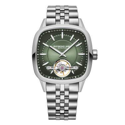 Freelancer RW1212 Caliber Watch 40 x 40 mm - Green Dial 2790-ST-52051 - Raymond Weil