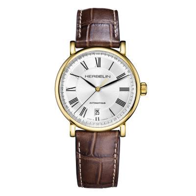 Inspiration Automatic 38mm Gold-Plated Watch 2047P08MA - Herbelin