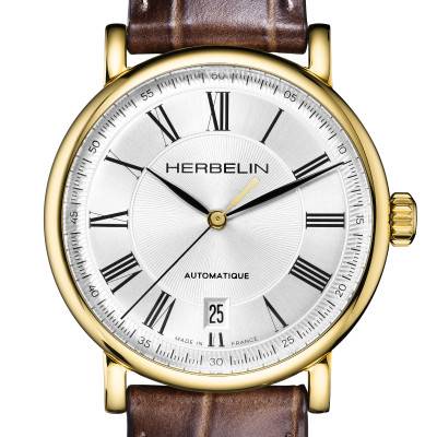 Inspiration Automatic 38mm Gold-Plated Watch 2047P08MA - Herbelin