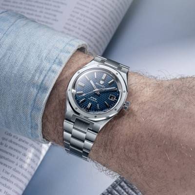 F77 41 Blue Date Watch 69041A77B - Nivada Grenchen