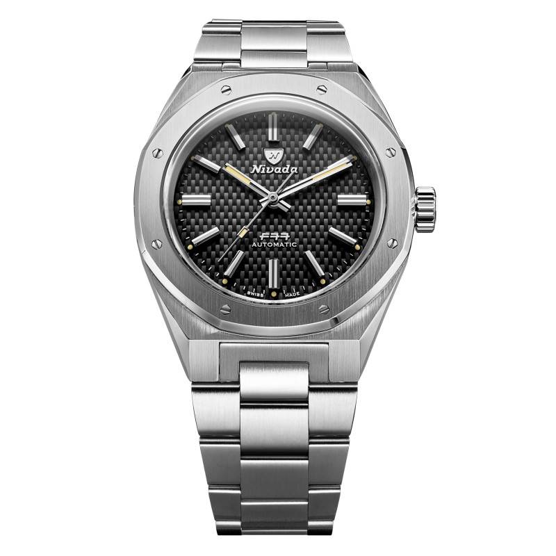 F77 41 Black No Date 68041A77A Watch - Nivada Grenchen