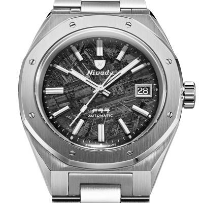 Nivada Grenchen F77 41 Meteorite Date 69041A77C Watch - Nivada Grenchen