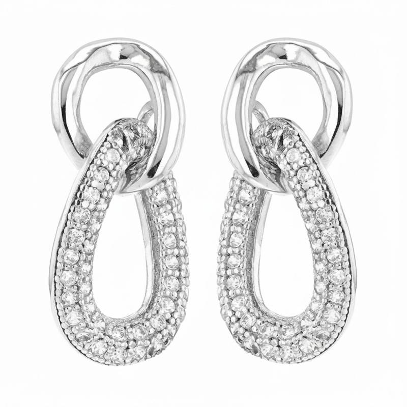925 Silver & Cubic Zirconia Drop Earrings - Emanessence