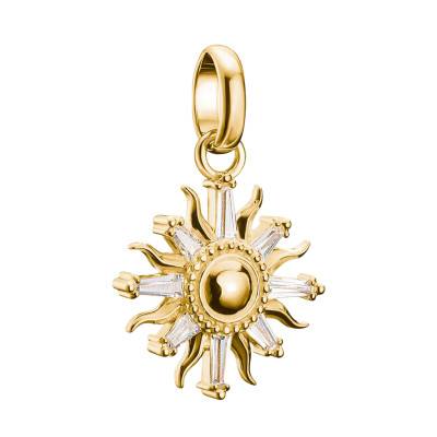 Gold-Plated White Stone Sun Charm Pendant CC1246-414-14 - Thomas Sabo
