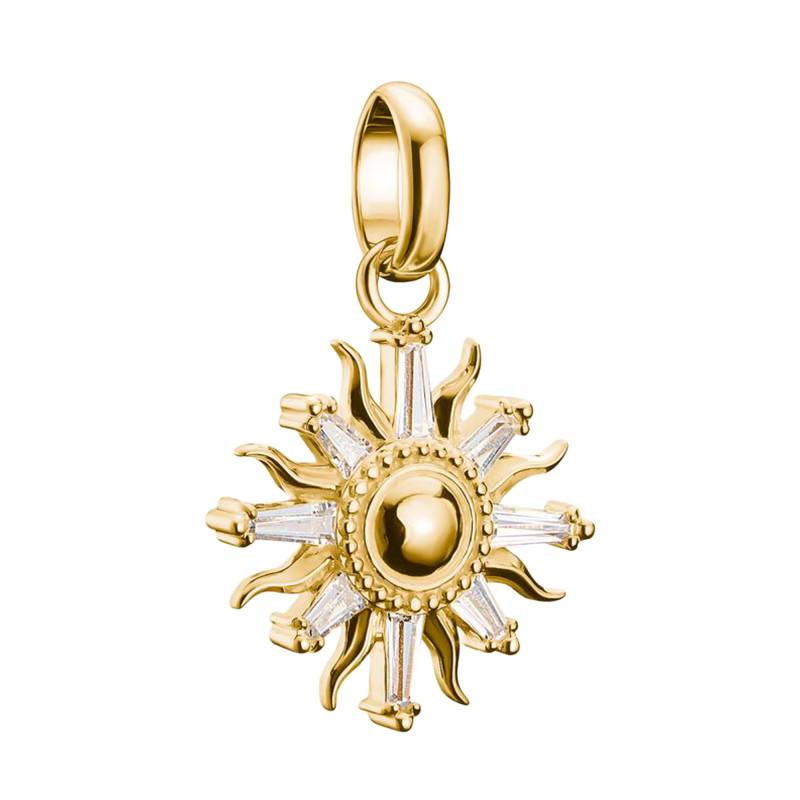 Gold-Plated White Stone Sun Charm Pendant CC1246-414-14 - Thomas Sabo