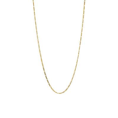 925 Silver Yellow 750/1000 Gold-Plated Figaro Chain, Length 40 cm to 45 cm - KE2329-413-39-L45v - Thomas Sabo