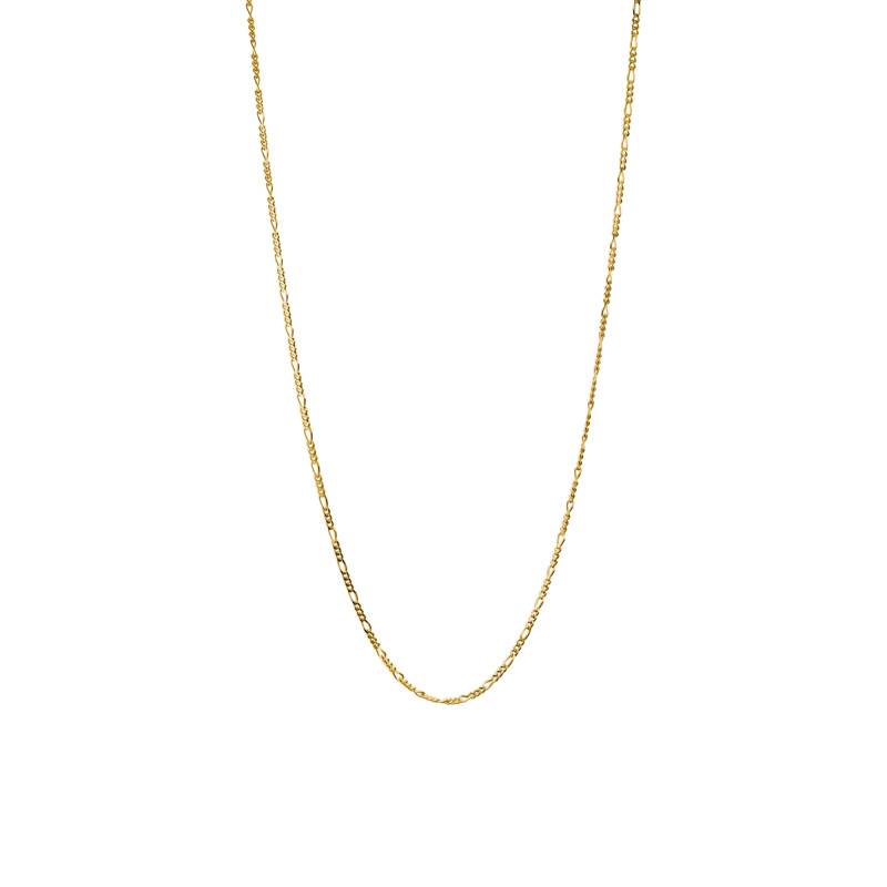 925 Silver Yellow 750/1000 Gold-Plated Figaro Chain, Length 40 cm to 45 cm - KE2329-413-39-L45v - Thomas Sabo