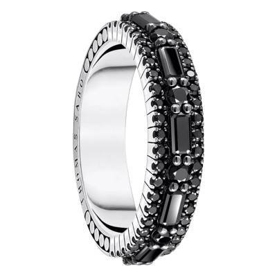 925 Silver & Black Stone Ring - TR2466-643-11 - Thomas Sabo