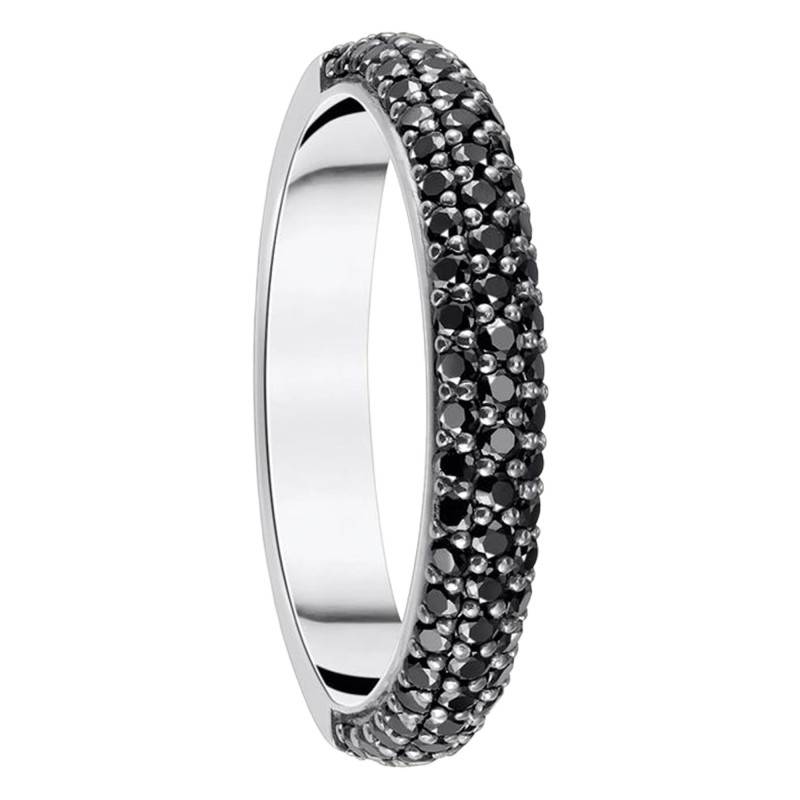 925 Grey Silver & Black Stone Ring - TR2462-643-11 - Thomas Sabo