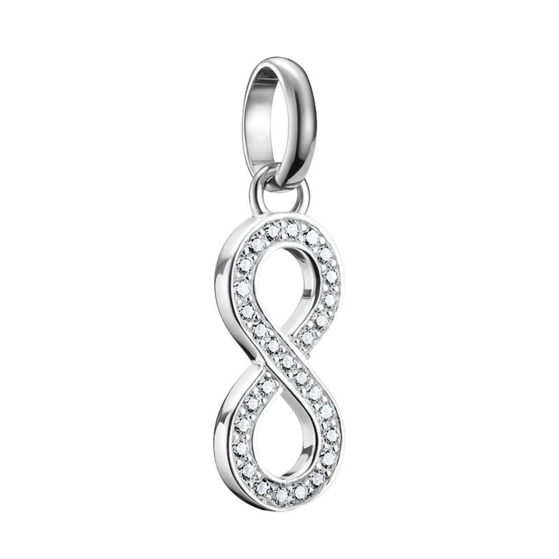 Recycled 925 Silver & White Stone Infinity Charm Pendant - CC1284-051-14 - Thomas Sabo