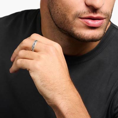 925 Silver & Black Stone Ring - TR2306-643-11 - Thomas Sabo