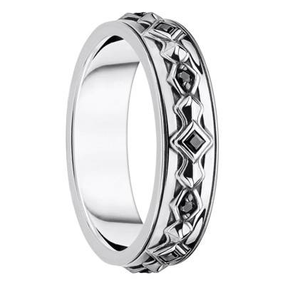 925 Silver & Black Stone Ring - TR2306-643-11 - Thomas Sabo
