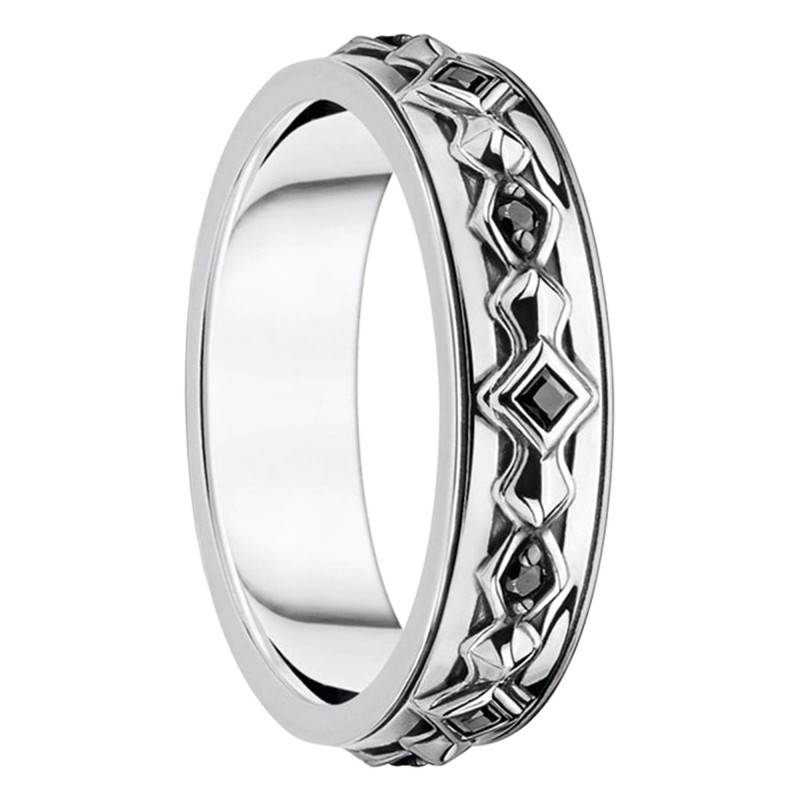 925 Silver & Black Stone Ring - TR2306-643-11 - Thomas Sabo