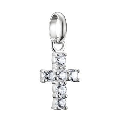 Pendentif Charm Croix en Argent 925 & Pierres Blanches - CC1206-051-14 - Thomas Sabo