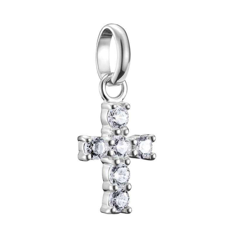 925/1000 Silver White Stones Cross Charm Pendant - CC1206-051-14 - Thomas Sabo