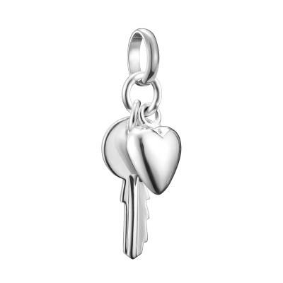 Pendentif Charm Clé avec Coeur en Argent 925 - CC1233-001-21 - Thomas Sabo