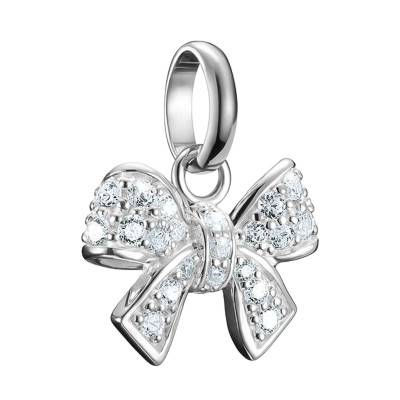 Pendentif Charm Noeud en Argent 925 & Pierres Blanches - CC1235-051-14 - Thomas Sabo