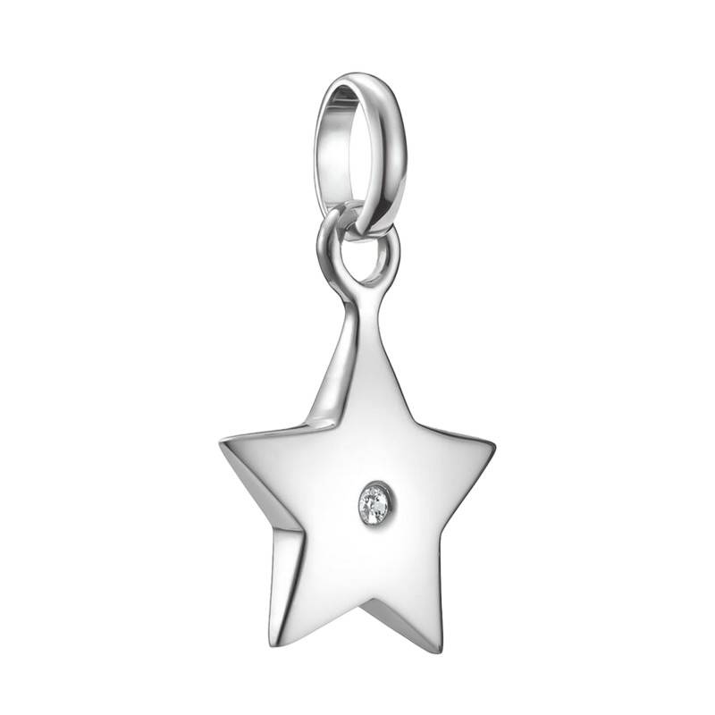 925/1000 Silver White Stone Star Charm Pendant - CC1238-051-14 - Thomas Sabo