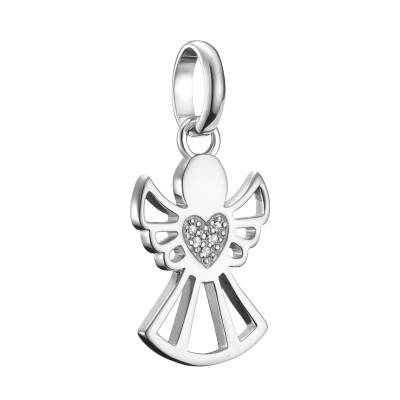 Pendentif Charm Protecteur de l'Amour en Argent 925 & Pierres Blanches - CC1242-051-14 - Thomas Sabo