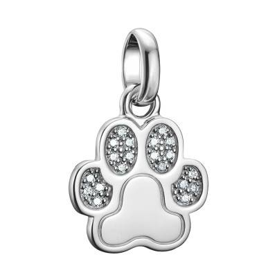 925 Silver White Stone Dog Paw Charm Pendant - CC1259-051-14 - Thomas Sabo