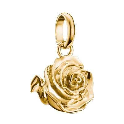 750 Gold-Plated 925 Silver Rose Charm Pendant - CC1263-413-39 - Thomas Sabo
