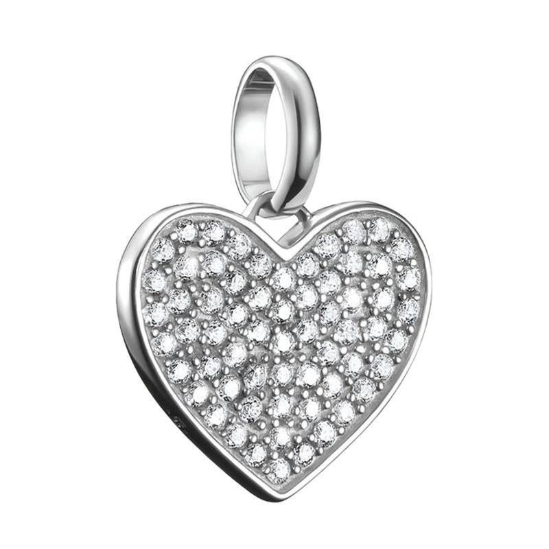 925 Silver White Stone Heart Charm Pendant - CC1277-051-14 - Thomas Sabo