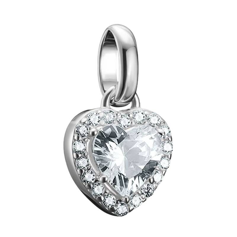 925 Silver & White Stones Heart Charm Pendant - CC1278-051-14 - Thomas Sabo