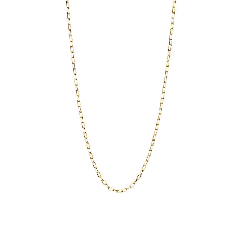 925 Silver 750/1000 Yellow Gold-Plated Rectangular Link Chain, Length 40 cm to 45 cm - KE2328-413-39 - Thomas Sabo