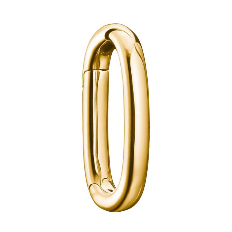 925 Silver 750/1000 Yellow Gold Plated Oval Charm Pendant - C1201-413-39 - Thomas Sabo