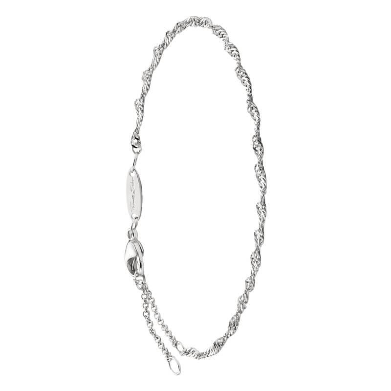 925 Sterling Silver Singapore Chain Bracelet, 16 cm to 19 cm - A2208-001-21-L19v - Thomas Sabo