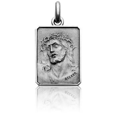 750 White Gold Christ Ecce Homo Medal - Becker