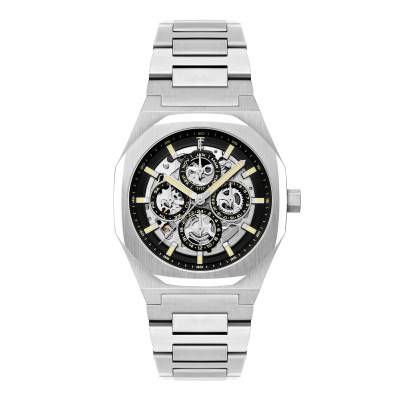 Discovery Drake Triple Calendar Skeleton Automatic Shadowed Steel Watch ES-8308-22 - Thomas Earnshaw