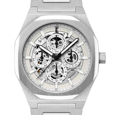Discovery Drake Triple Calendar Skeleton Automatic Ivory Whisper Watch ES-8308-11 - Thomas Earnshaw