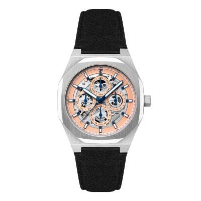 Montre Discovery Drake Triple Calendar Skeleton Automatic Sunset Salmon ES-8308-01 - Thomas Earnshaw