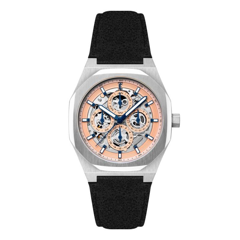Montre Discovery Drake Triple Calendar Skeleton Automatic Sunset Salmon ES-8308-01 - Thomas Earnshaw