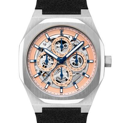 Watch Discovery Drake Triple Calendar Skeleton Automatic Sunset Salmon ES-8308-01 - Thomas Earnshaw