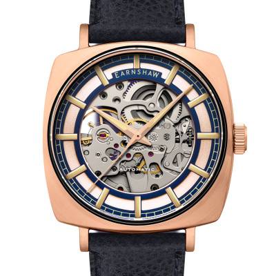 City Of London Moorgate Skeleton Automatic Satin Bronze Watch ES-8319-04 - Thomas Earnshaw