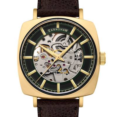 City Of London Moorgate Skeleton Automatic Rustic Shine Watch ES-8319-03 - Thomas Earnshaw