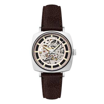 City Of London Moorgate Skeleton Automatic Autumn Ember Watch ES-8319-02 - Thomas Earnshaw