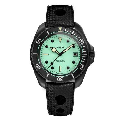 Automatic Night Diver 200M Full-Lume Black PVD Watch - HGP
