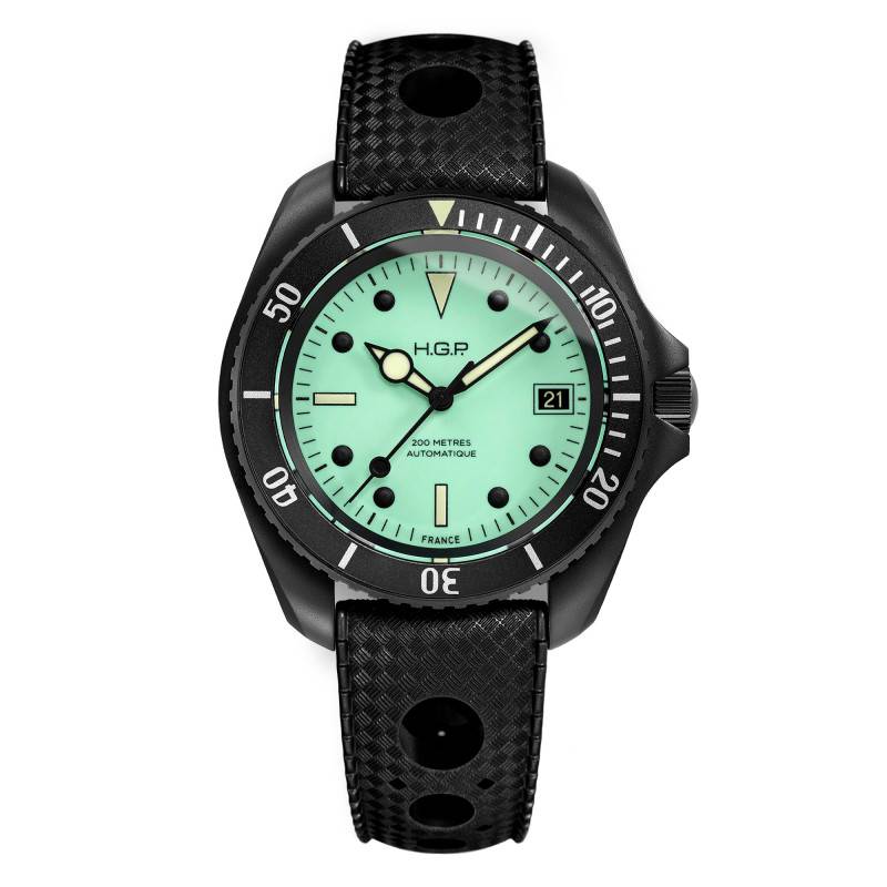 Automatic Night Diver 200M Full-Lume Black PVD Watch - HGP