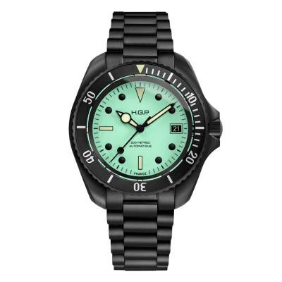 Montre Automatique Night Diver 200M Full-Lume PVD noir - HGP