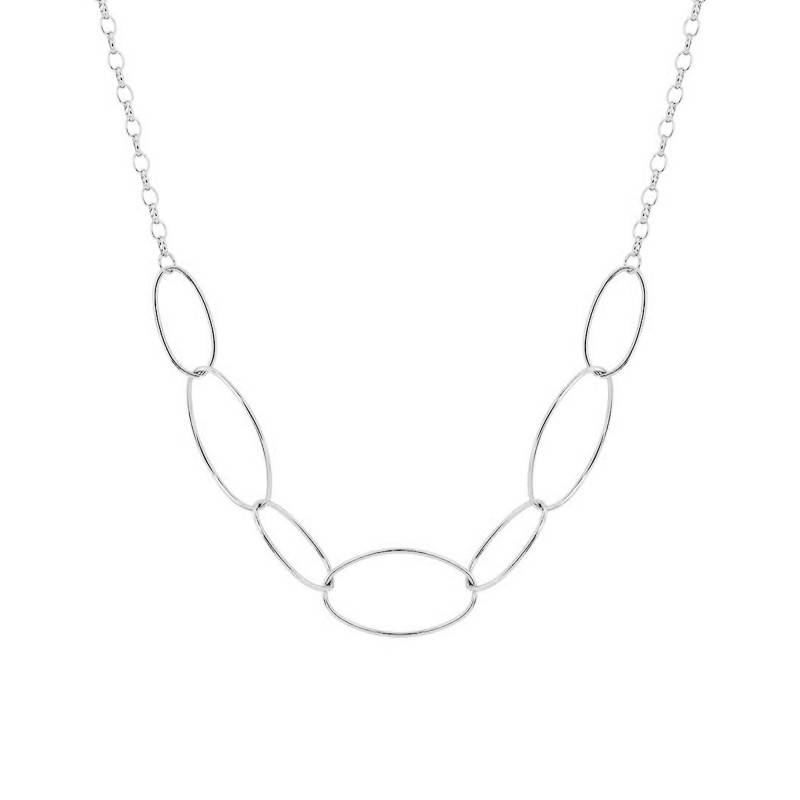 45 cm Steel Oval Link Necklace - Emanessence