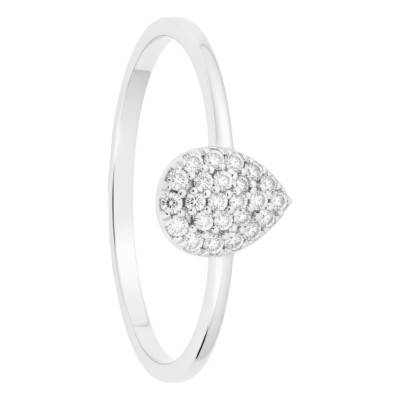 Bague Goutte en Argent 925 & Oxydes de Zirconium - Emanessence