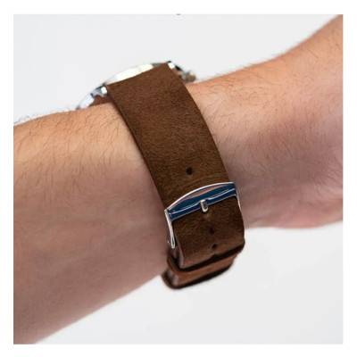 Bracelet Cuir Nubuck Chocolat - Gustave & Cie